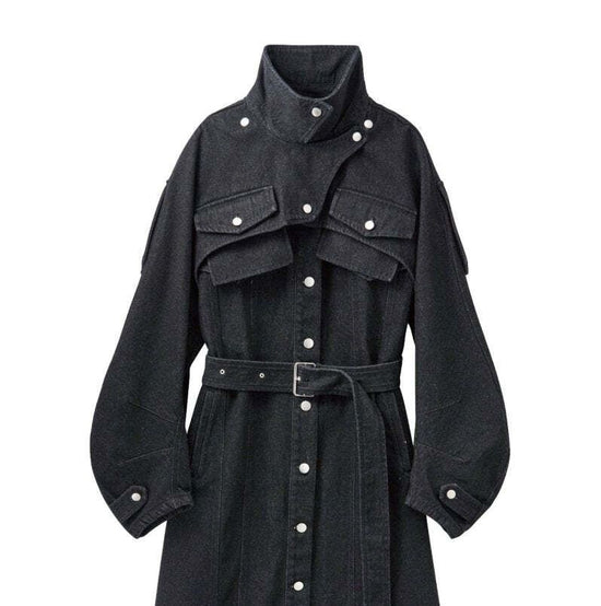 3way Denim Trench Coat/Black