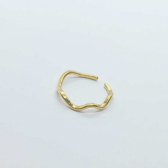 *frill ear cuff* -brass- (2-way ear cuff and ring)