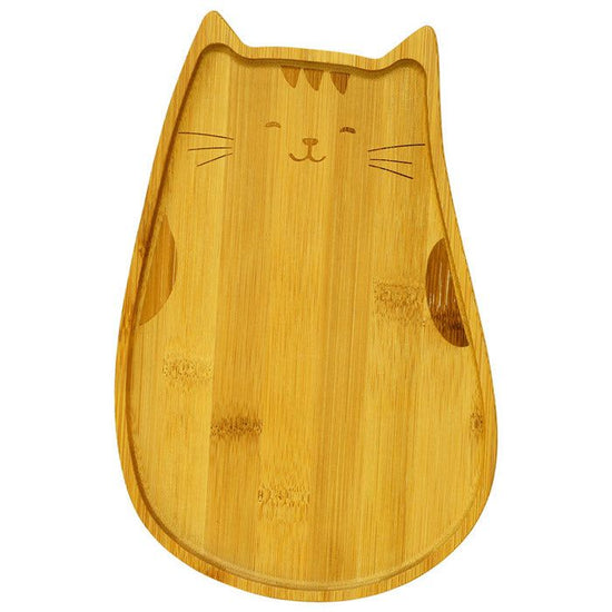 Cat Goods Bamboo Tray Large Smile (13376)