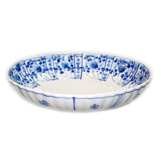 [Eisyou] 9" Oval Bowl with Design of Grass and Flowers (Limited Edition)
