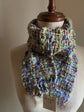 Handwoven tweed scarf | thin switch ♭88 [made with apparel leftover yarn]