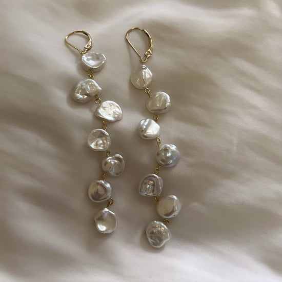 Petal Pearl Pierced Earrings
