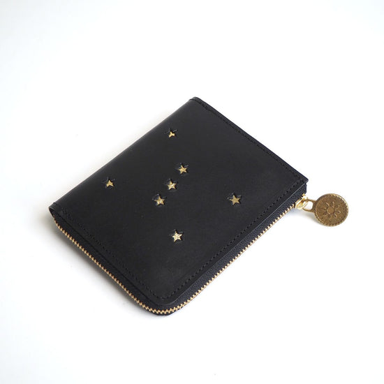 L-Shaped Zipper Wallet ( ORION Black) ORION Star Cowhide