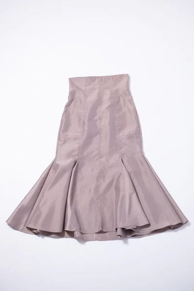 Vintage Taffeta Mermaid Skirt (MOCHA)