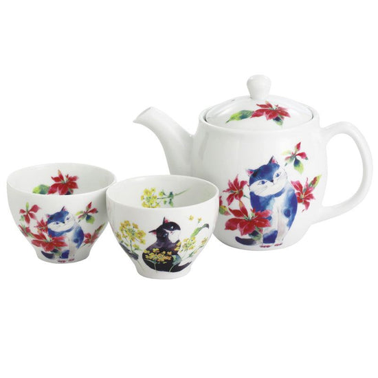 Hidamari Neko Pair Pot Tea Set (23201)