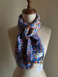 Handwoven tweed scarf | thin switch ♭89 [made with apparel leftover yarn]