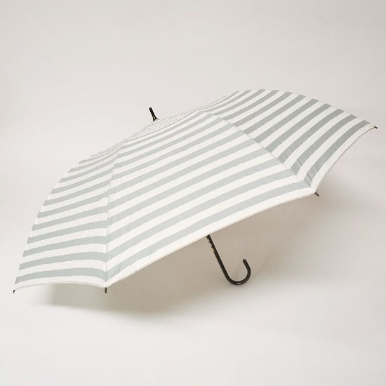Short Wide Umbrella Striped Print Rain or Shine