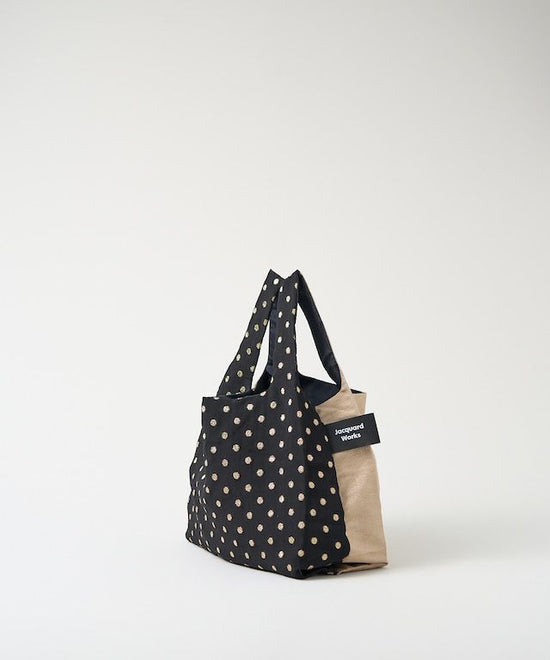 TWINS bag / gold dots × beige glitter / S