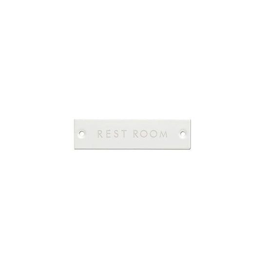 63956 [POSH MADE] sign plate REST ROOM white