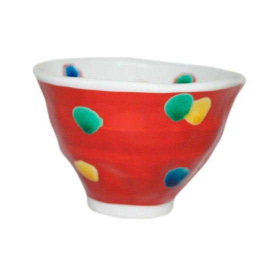 [Eisyou] Rice Bowl with Red Polka Dot Design (Small)