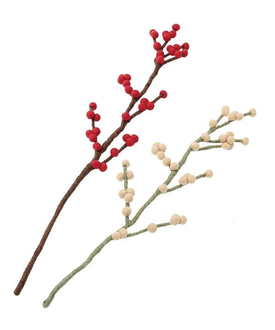 Felt flower (branch & bud, 2 colors) M16-2504