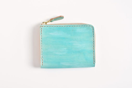 Sky blue No.100 (L-shaped zipper mini wallet)