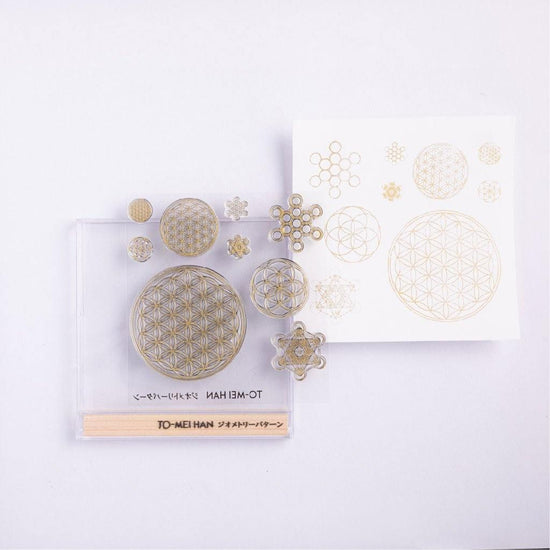 TO-MEI HAN Geometry Patterns -Post-and-Remove Photopolymer Clear Stamps