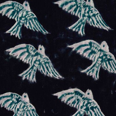 Flying Birds Block Print W-Gauze Tunic (3 colors)