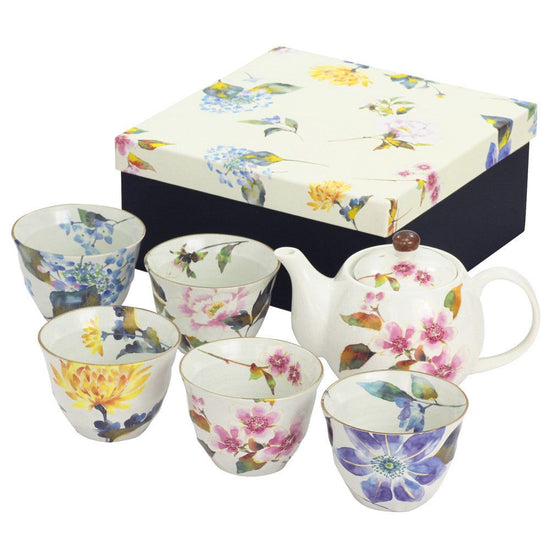 Hana Kagura 5-Class Pot Tea Set (03873)