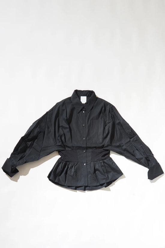 Waist Mark Big Shirt (Black)