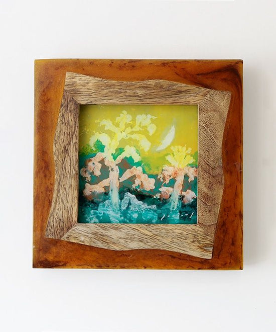 Wood & Resin Art Frame cum Photo Frame S 15 x 15cm M22-2497BR