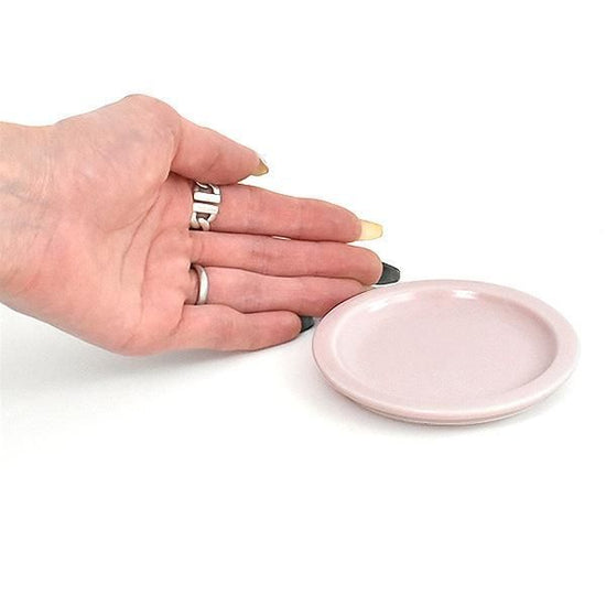 Pink rimmed small dish, Western tableware, small dish, made in Japan, Minoyaki, stylish, modern