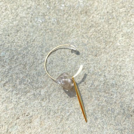 Sea Carb Stone Pierced earrings