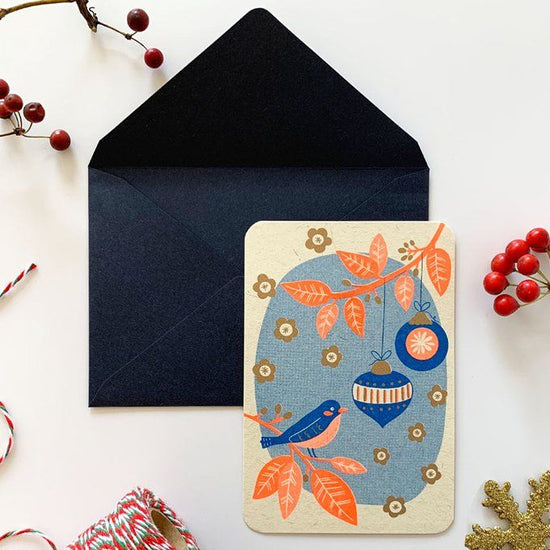 Winter Greeting Card - Envelope Set - Little Bird