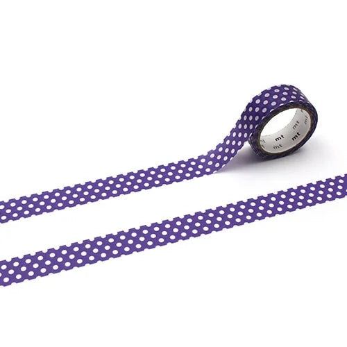 mt Masking Tape – Dot Deep Purple, 15mm×5m