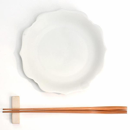 Meimei Ridge Flower 16.5 Dish White Japanese Tableware, Fruit Dish, Dish, Made in Japan, Minoyaki