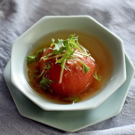 Meimei Octagonal 14.5 Tori Bowl, blue type, Japanese tableware, small bowl, made in Japan, Minoyaki