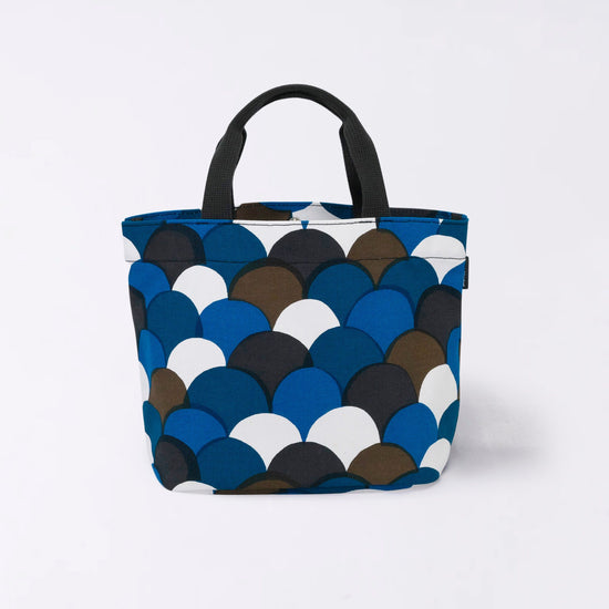 Kyoto Hand-Dyed Canvas Tote Bag (Horizontal) (Blue Sea Wave)