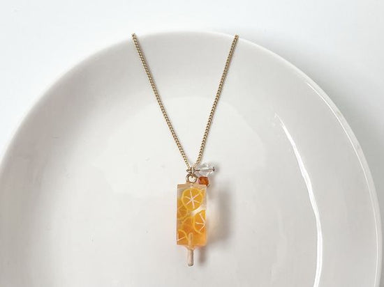 Orange gradient popsicle necklace