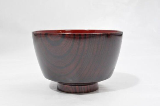 Yamanaka-nuri Kasho-an original product: Zelkova 3.7 Soup Bowl, Wood, Red inside SO-0543