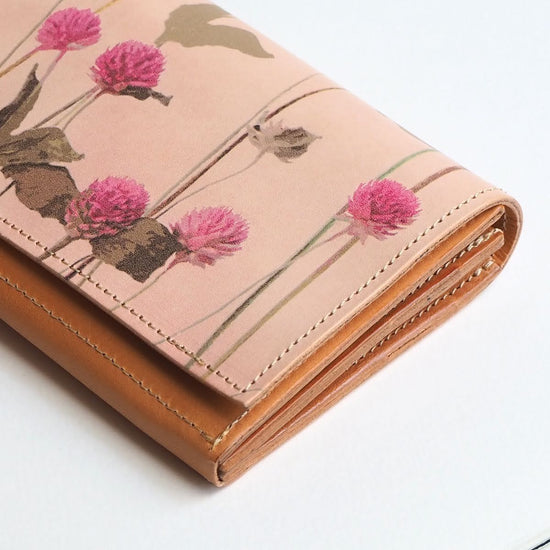 Flap Long Wallet (Nostalgic Gomfrena) All Leather Leather Women&