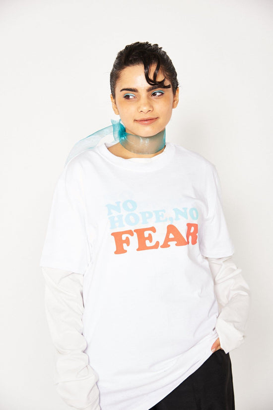 NO HOPE NO FEAR Long T (White)