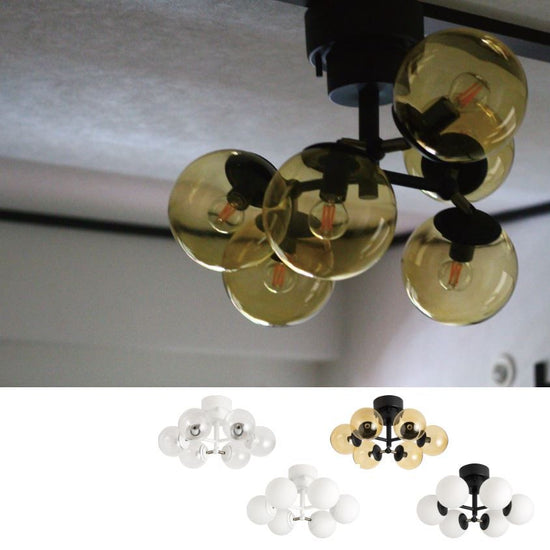 TINY GLASS CEILING LIGHT 6 / Tiny Glass 6 Light Ceiling Light