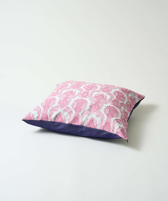 Cushion cover / pink damask × blue jeans / L