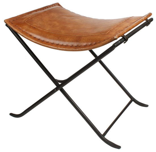 Leather folding stool (3 colors) INHF090