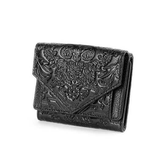 Jacquard Trifold Wallet in Black