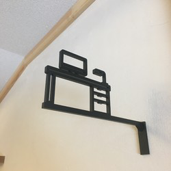Office Workroom Sign Hollowed-Out Type Study