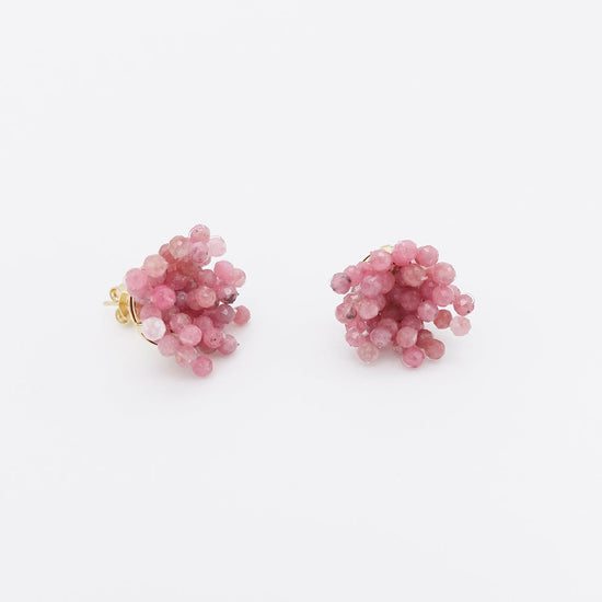 Coral Imperial Rhodonite Pierced earrings