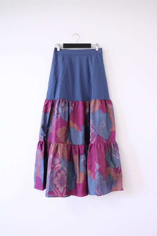 Murasaki Shikibu -Meisen Teered Skirt Navy