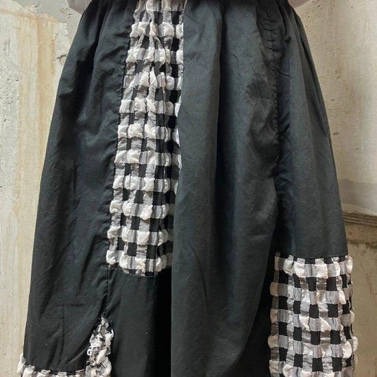 Salt-Shrunk Overdyed Tuxedo Skirt (made to order)