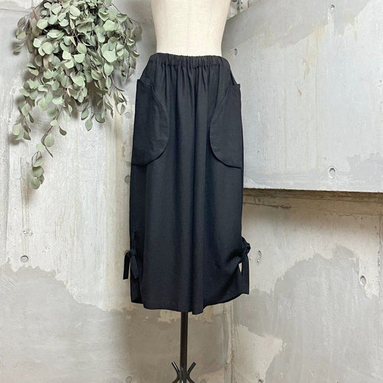 Linen-Rayon Bio-finished Side Ribbon Pants (made to order)