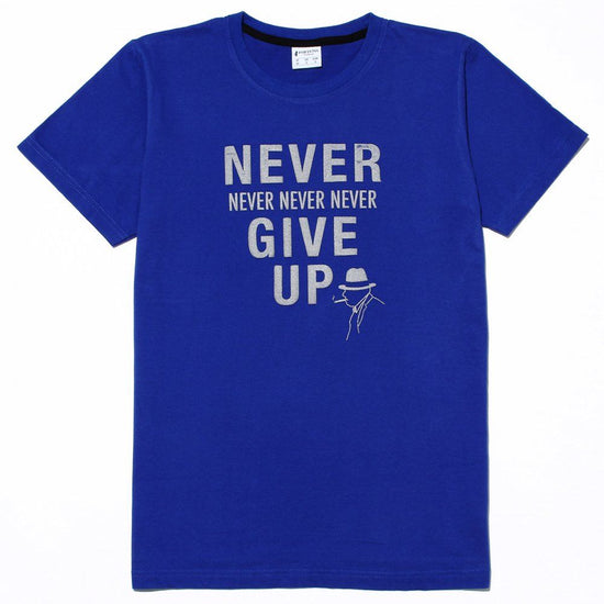 Anti-viral, anti-bacterial T-shirt Unisex [Never Give Up] Never Give Up Tee Shirt Made in Japan