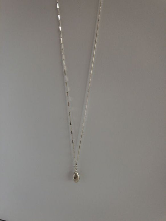 silver950] lemon long necklace silver necklace long pendant chain one of a kind