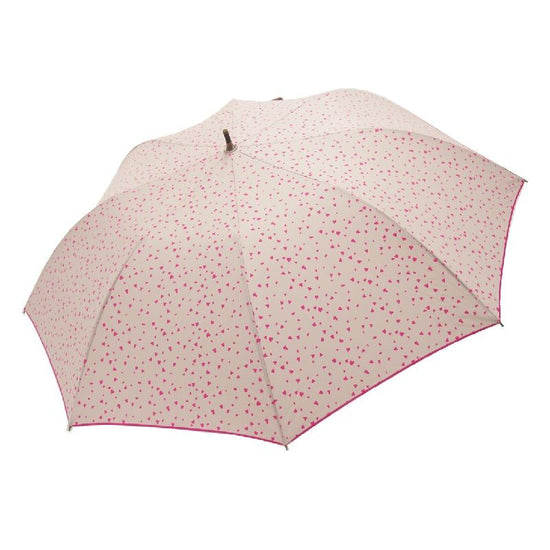 Short Wide Umbrella Petit Heart Pattern Rain or Shine 1114