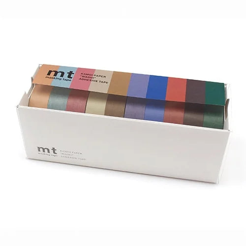 mt Masking Tape 10-Color Set (Dusty Colors), 15mm×7m