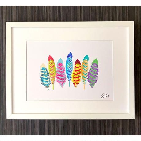 Wild African Art Print (Framed) Get Together Feathers