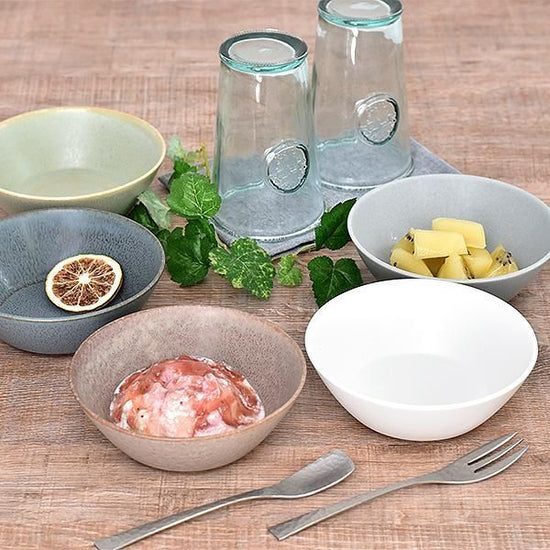 Cuisine Glazed Stan S Brown Western Tableware Round Bowl Made in Japan Minoyaki, Stylish, Modern