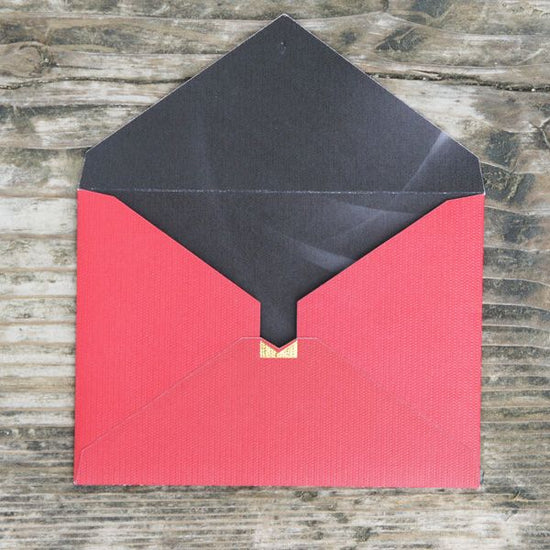 [Red × Black] Stylish Envelope with Card HNA01J