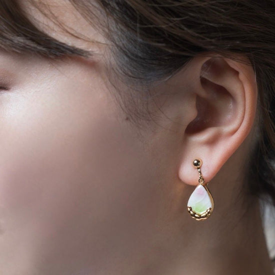 [TOWANY]Clip-on earrings Shaking drop (pink)