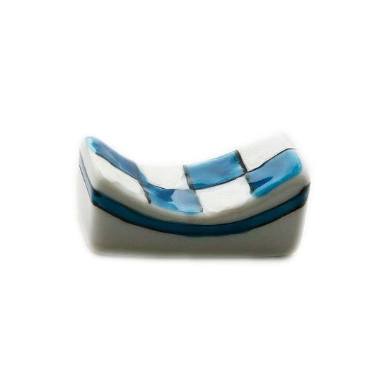 [Eisyou] Chopstick rest with checkered pattern (blue)